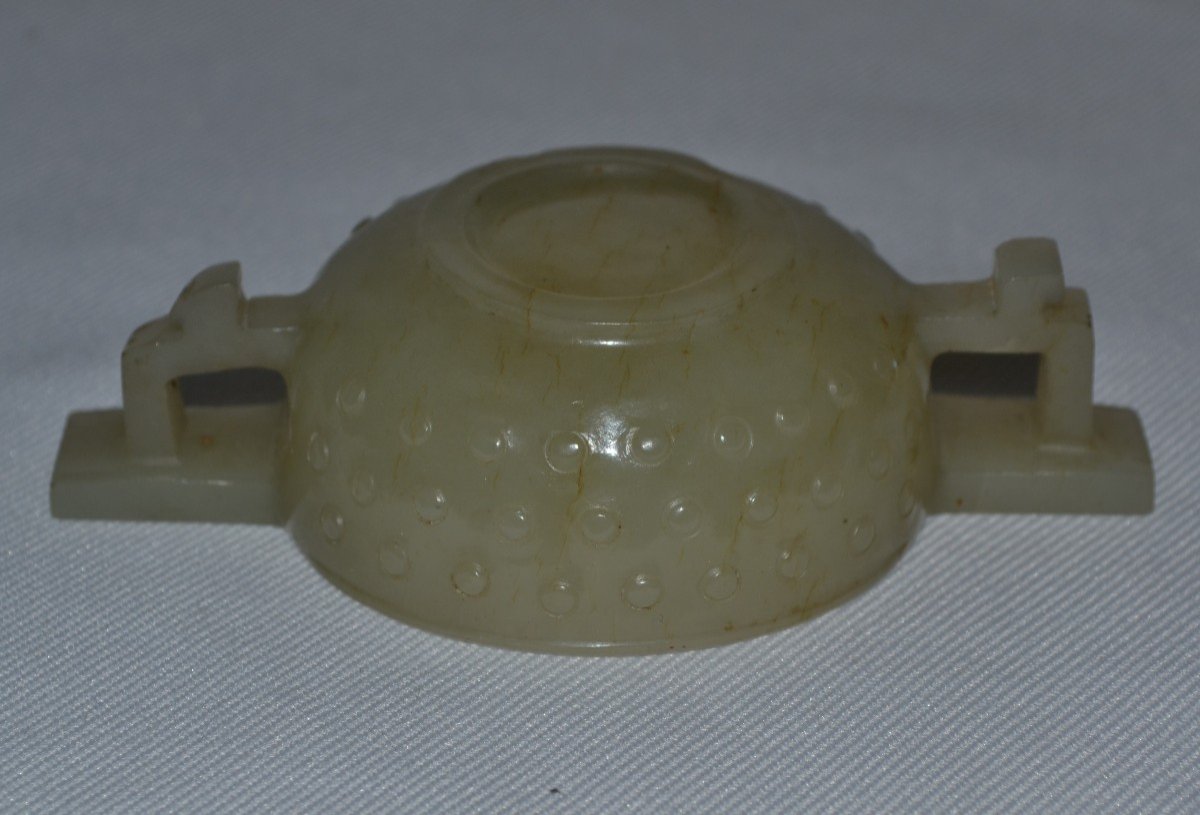 Ritual Cup In White Jade Celadon.china Qing Period 18th Century.-photo-3