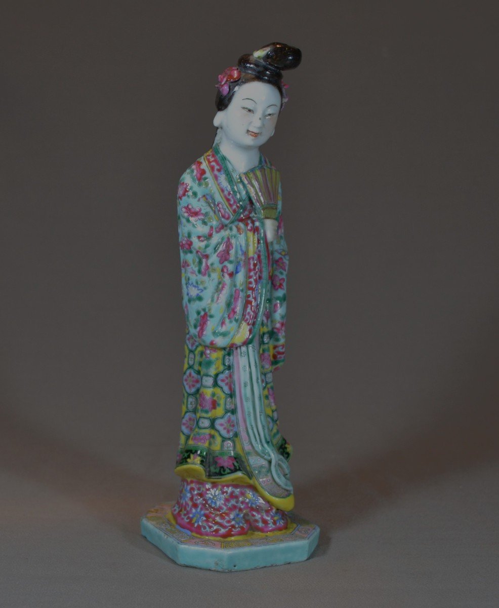 Statuette En Porcelaine De Chine.epoque Qing Début 19°siècle. -photo-2