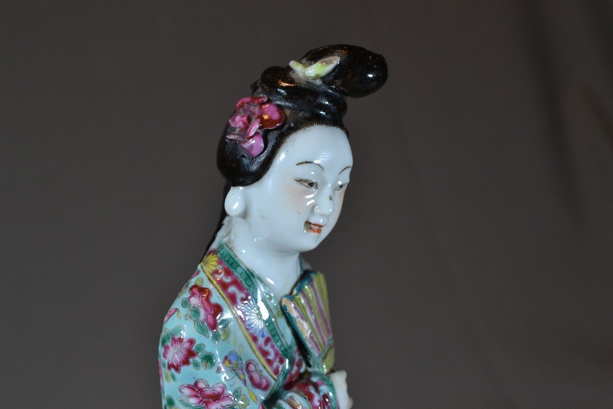 Statuette En Porcelaine De Chine.epoque Qing Début 19°siècle. -photo-3