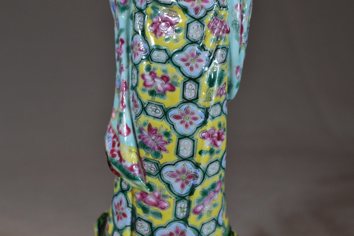 Statuette En Porcelaine De Chine.epoque Qing Début 19°siècle. -photo-4