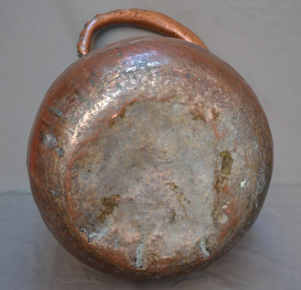 Embossed Copper Temple Teapot. Japan Edo Period.-photo-2