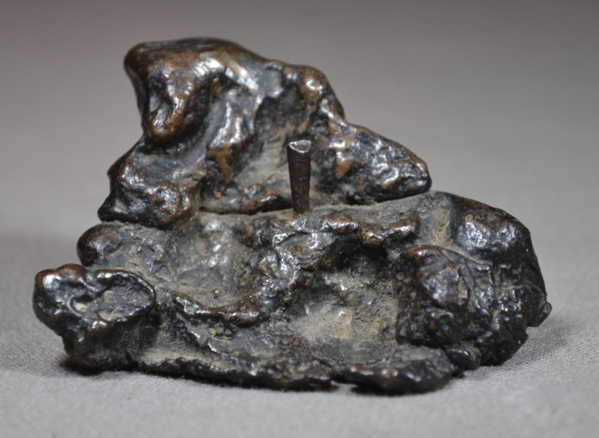 Budaï Assis Sur Un Rocher.bronze. Chine Dynastie Qing Ou Avant.-photo-2