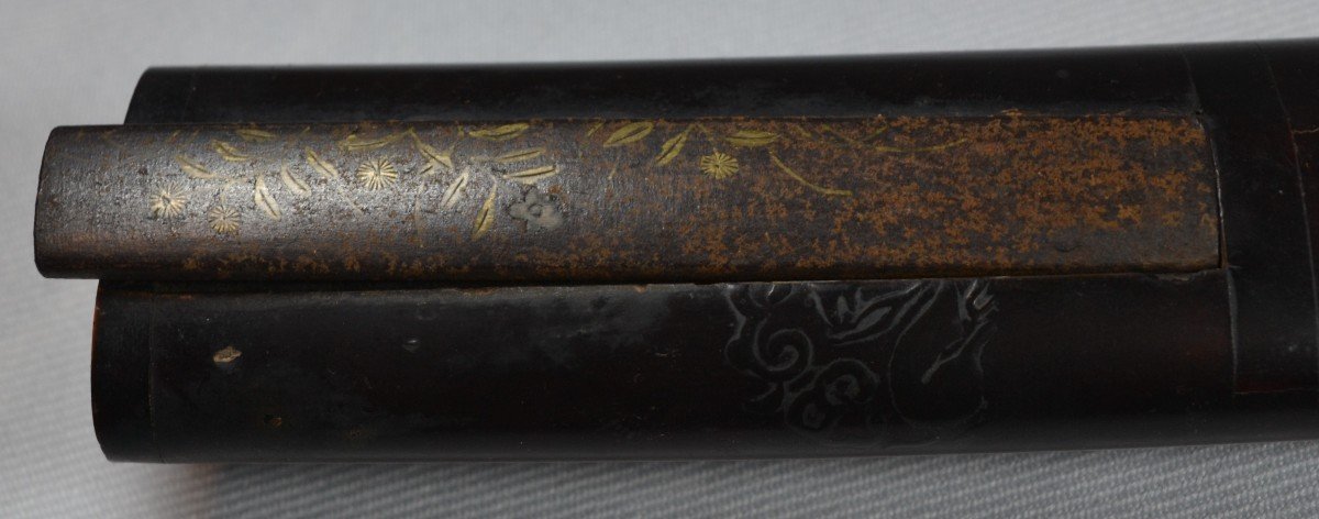 Tanto.lame Incisée d'Un Dragon.japon Période Edo Ou Avant.-photo-4