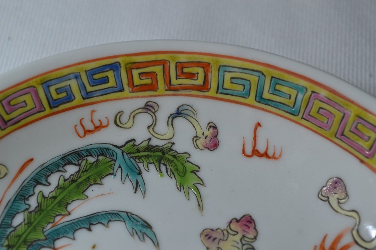 Porcelain Dishes Decorated With Dragons And Phoenixes Guanxu Brand. China Late Qing.-photo-5