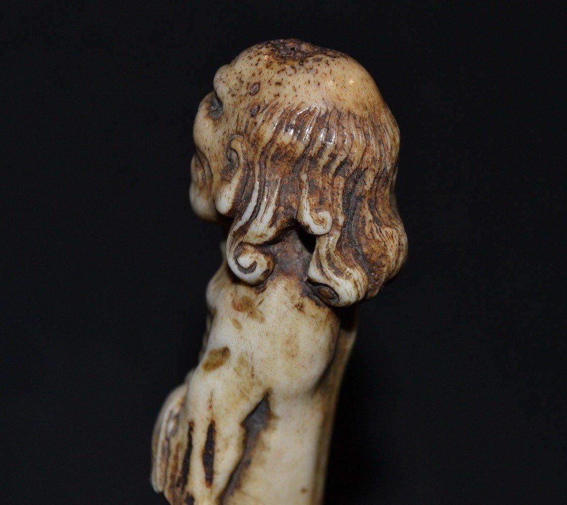 Netsuké, Sennin En Bois De Cerf. Japon Edo 18° Ou Avant.-photo-6