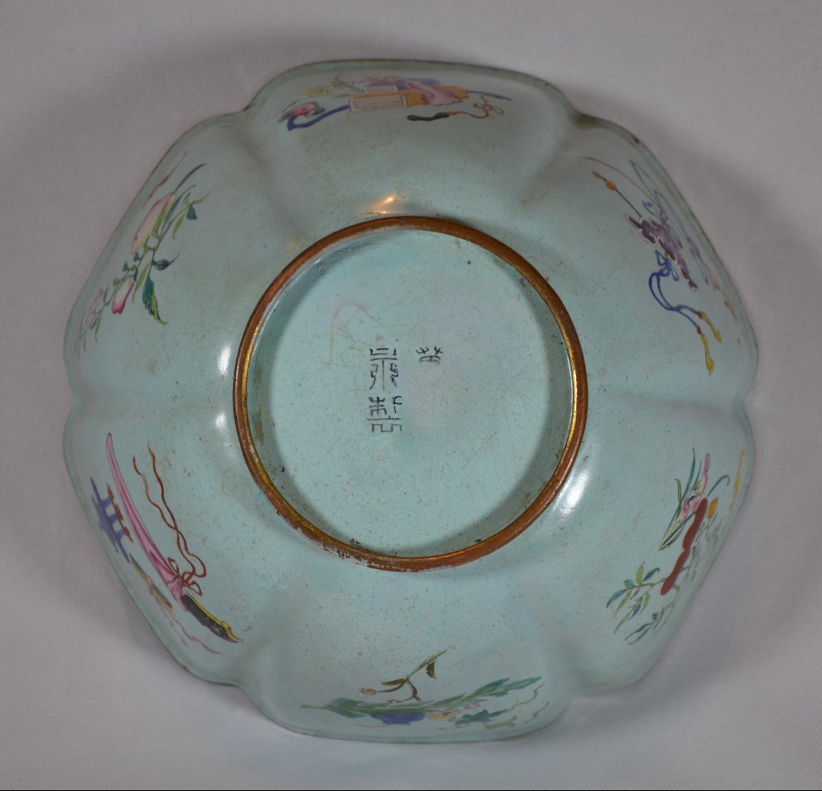 Enameled Copper Bowl. China, 18th Century.-photo-1
