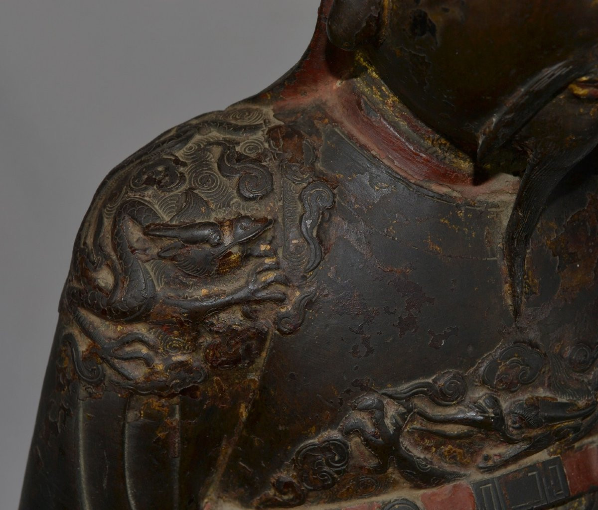 Statue De Guandi En Bronze.chine Début Des Ming.16°siècle.-photo-4
