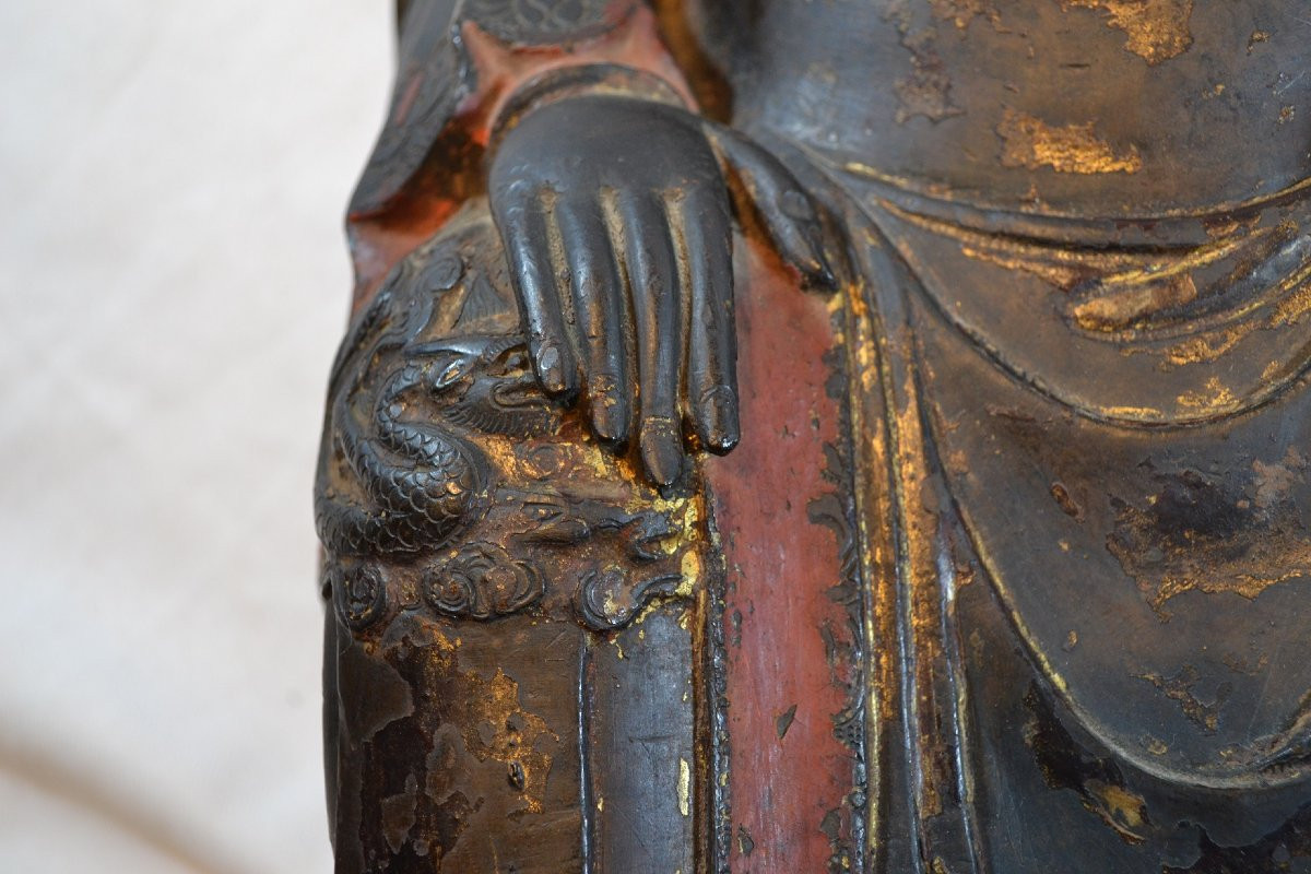 Statue De Guandi En Bronze.chine Début Des Ming.16°siècle.-photo-8