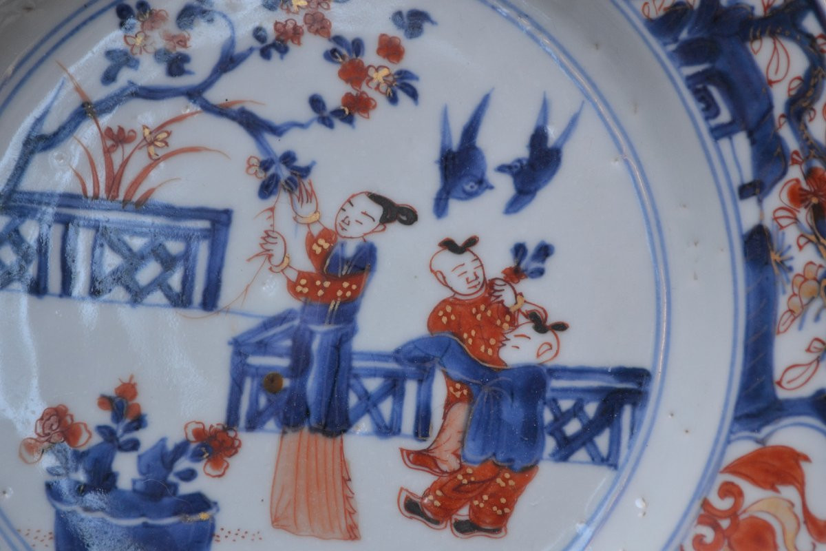 Plat Style Imari.période Kangxi,chine 18°siècle.-photo-3