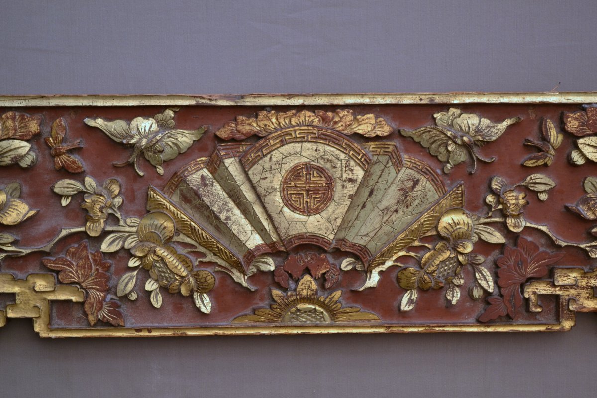Gilded Wooden Opening Frame. China, Qing Dynasty. 18th Century.-photo-4