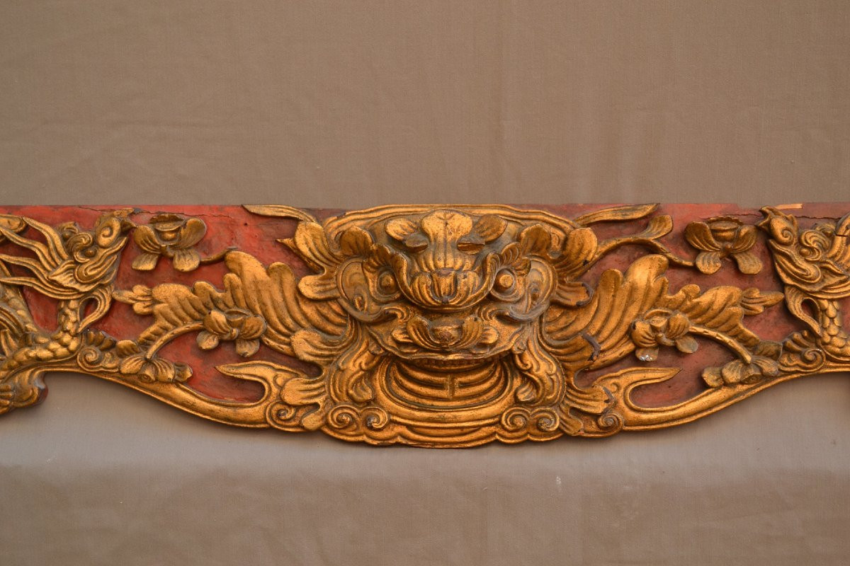 Pair Of Lacquered Wood Panels. Vietnam, 19th Century.-photo-6