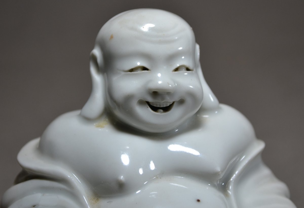 Budai Porcelain From China. Monochrome White. Qing Dynasty.-photo-4
