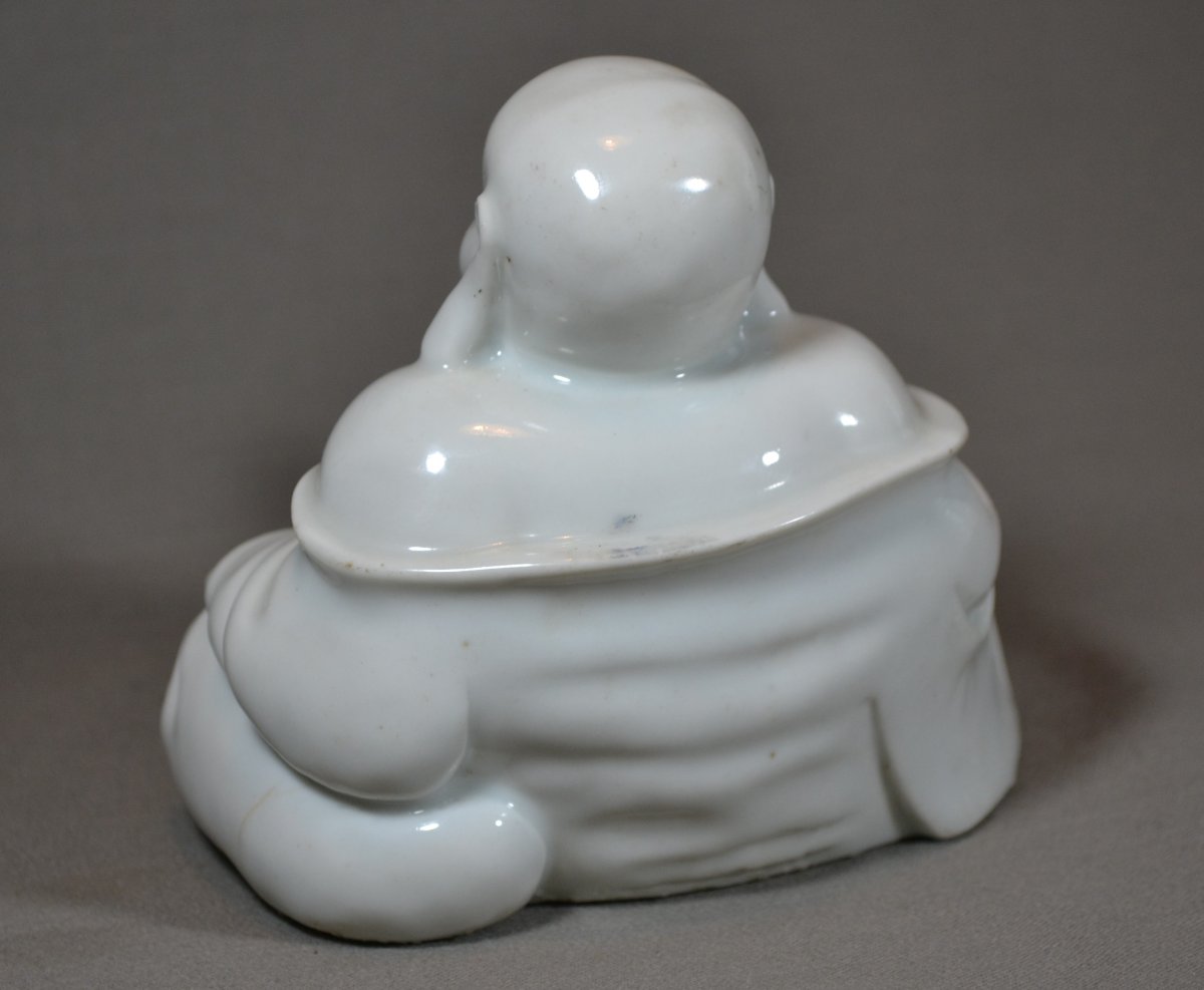 Budai Porcelain From China. Monochrome White. Qing Dynasty.-photo-1
