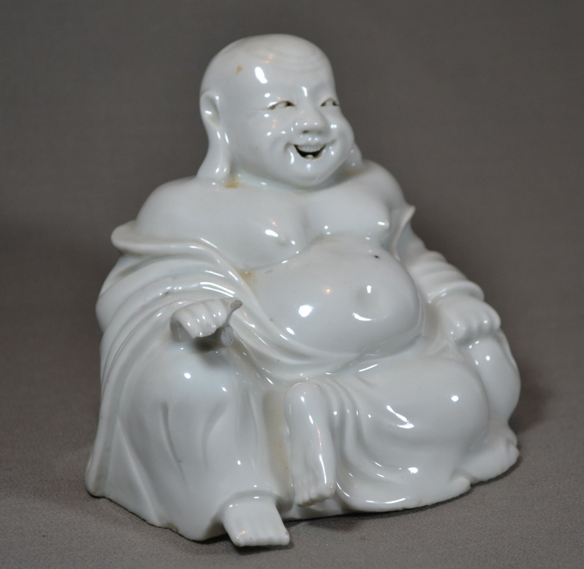 Budai Porcelain From China. Monochrome White. Qing Dynasty.-photo-3