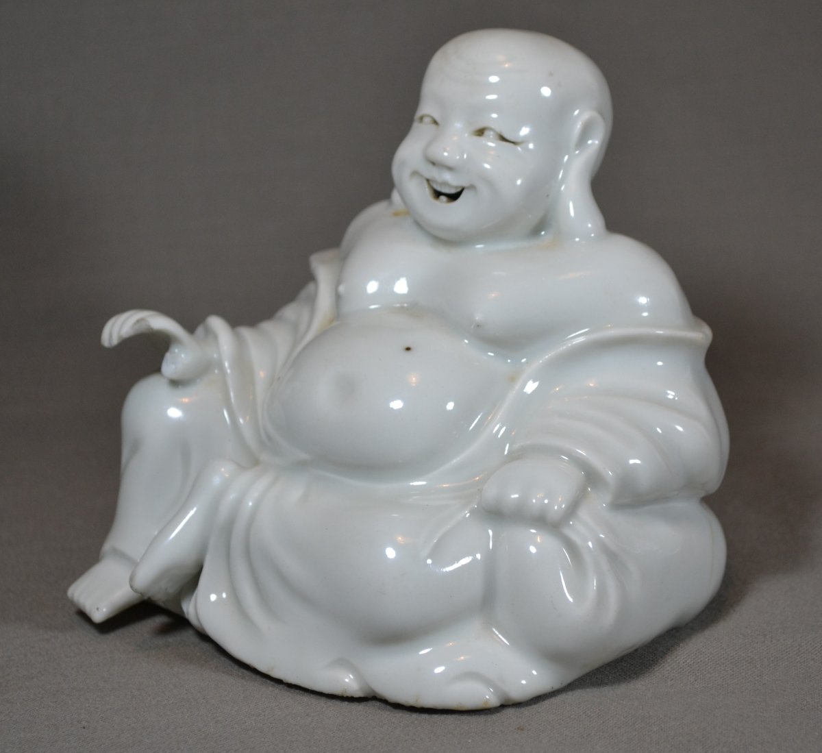 Budai Porcelain From China. Monochrome White. Qing Dynasty.-photo-4