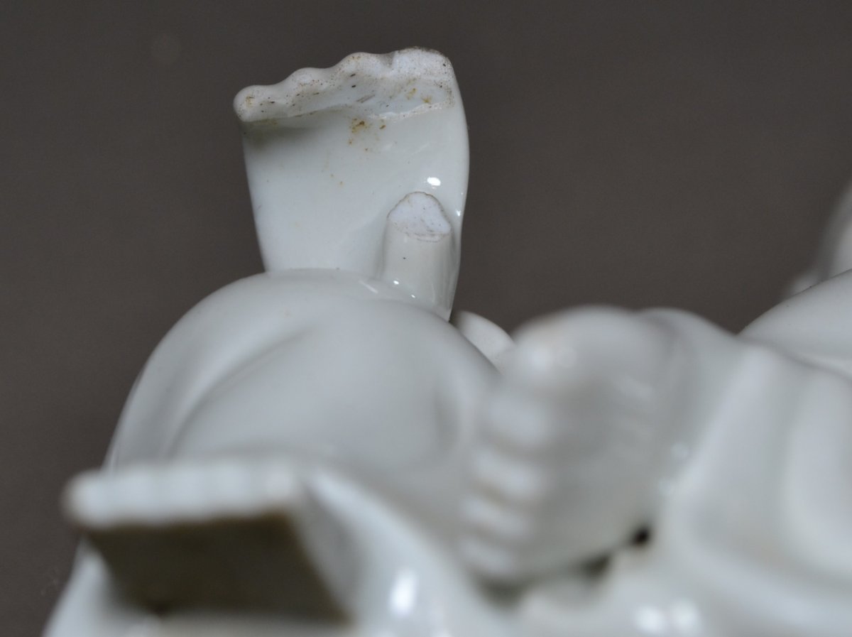 Budai Porcelain From China. Monochrome White. Qing Dynasty.-photo-8