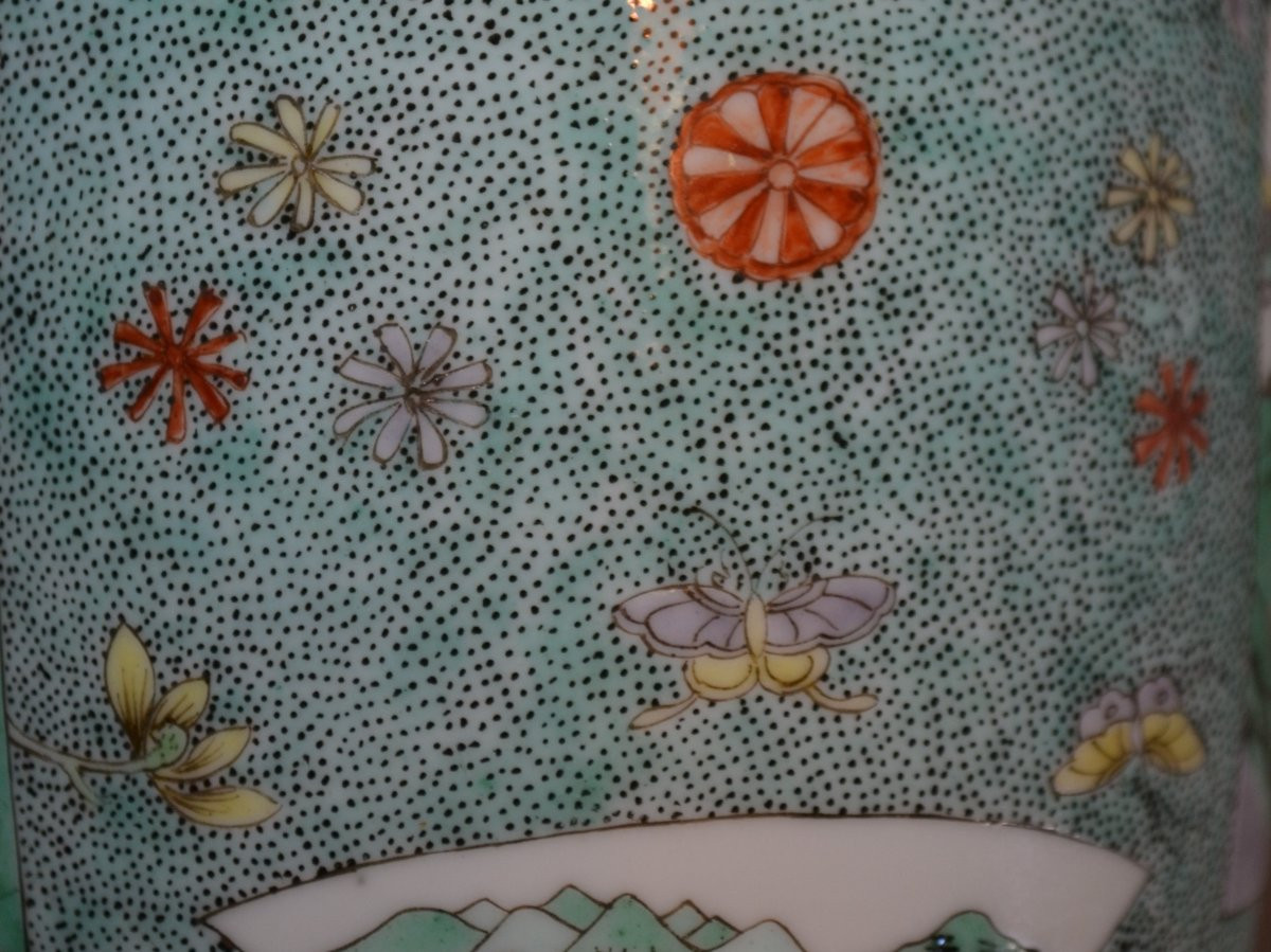 Enameled Porcelain Vase In The "famille Verte" Style From The Kangxi Period.-photo-6
