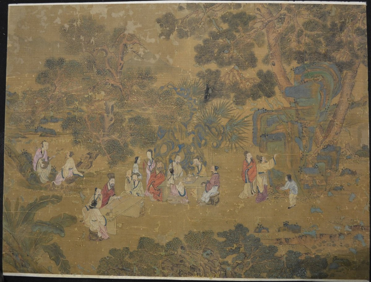 Peinture sur soie. Chine époque Qing ou antérieur.-photo-2