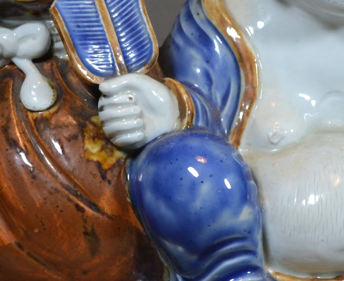 Statuette de Hoteï en porcelaine d'Hirado.Japon période Edo.-photo-4