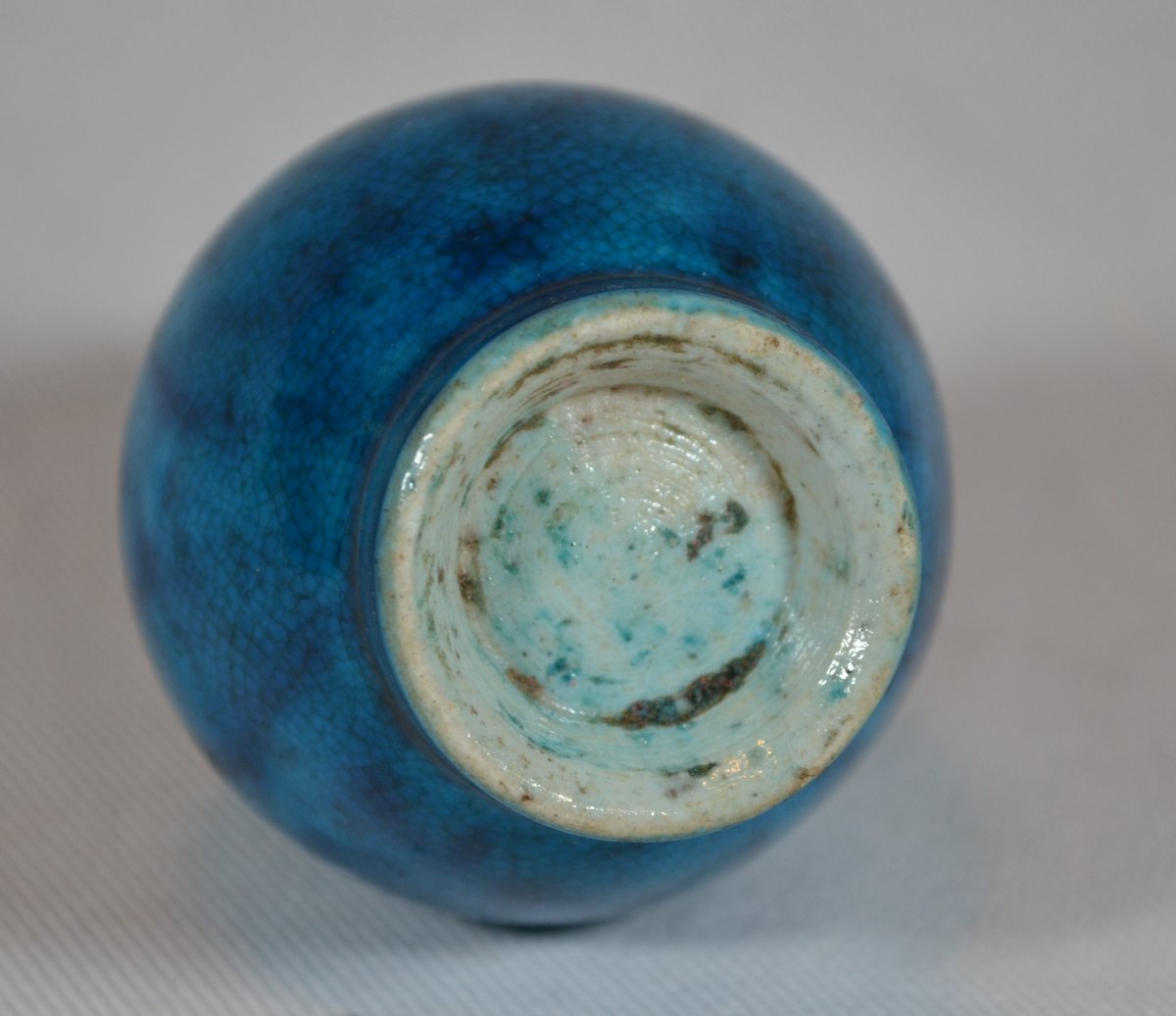 Turquoise Blue Porcelain Gourd Vase. China, 17th Century.-photo-3