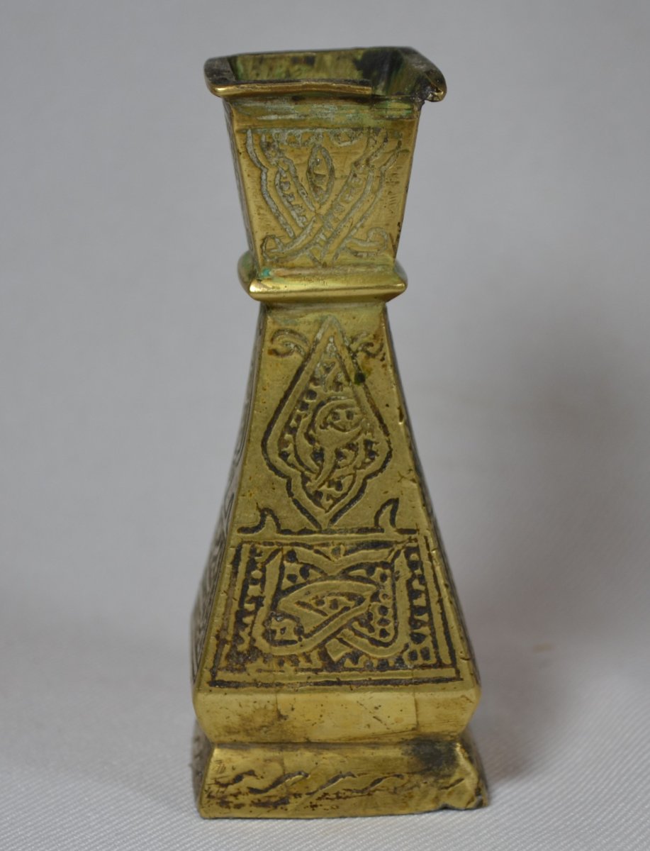 Cast Bronze Vase. Morocco Or Andalusia, 15th Century. Merenid Dynasty. -photo-2