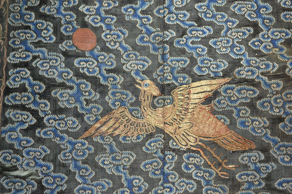 Rank Badge (buzi) Embroidered Silk. China Qing Dynasty. -photo-2