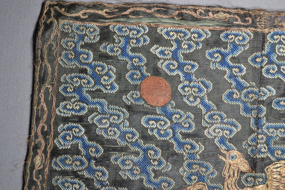Rank Badge (buzi) Embroidered Silk. China Qing Dynasty. -photo-3