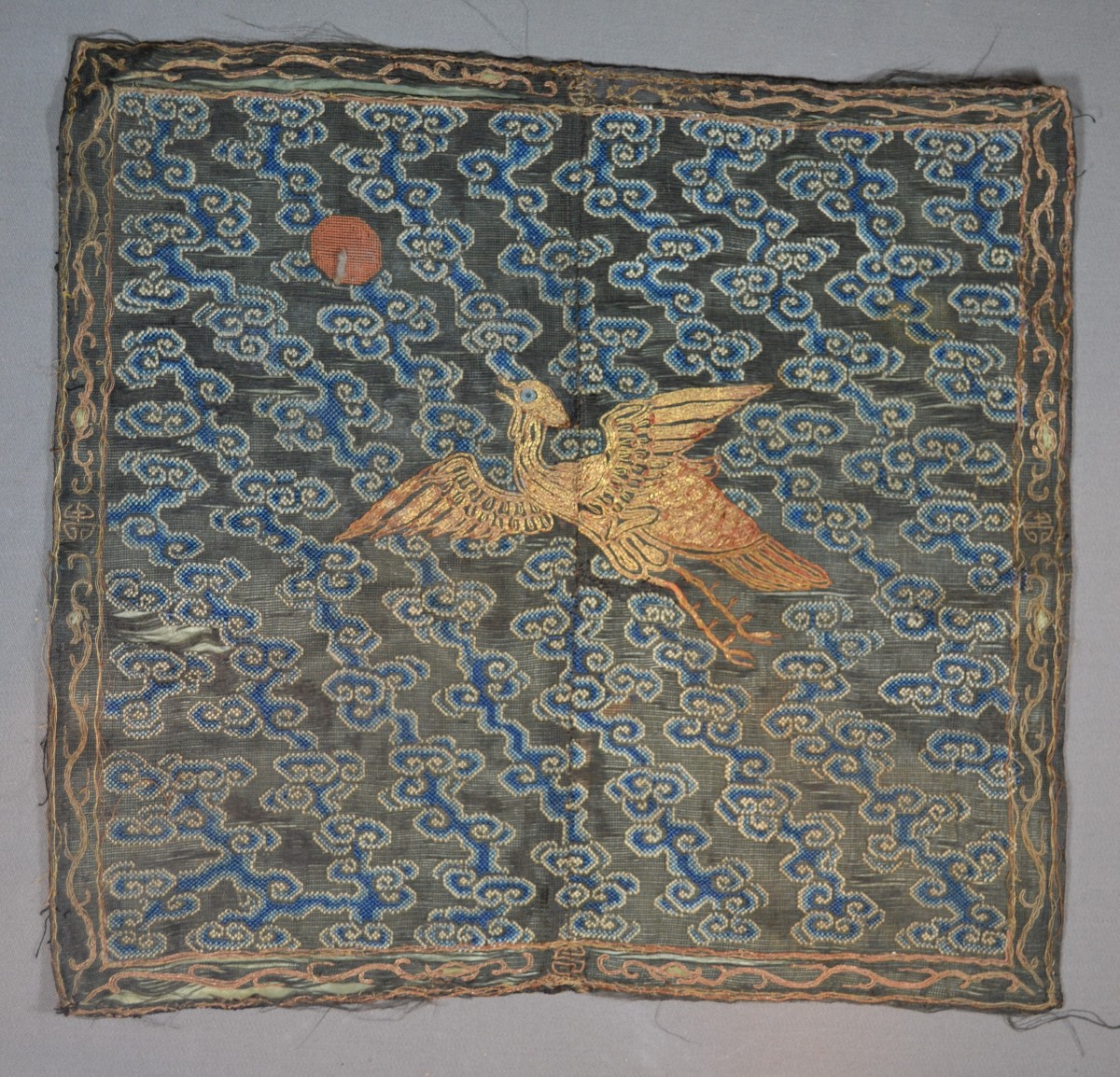 Rank Badge (buzi) Embroidered Silk. China Qing Dynasty. 