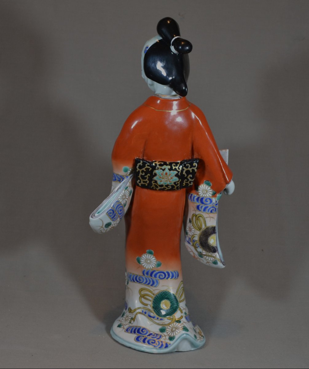 Bijin Porcelain From Japan. Kutani Kilns, Meiji. -photo-3