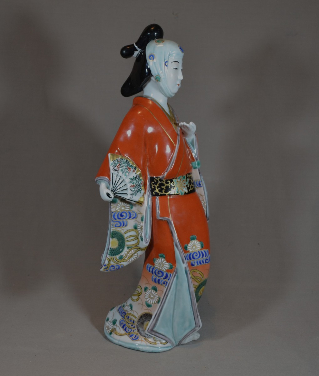 Bijin Porcelain From Japan. Kutani Kilns, Meiji. 