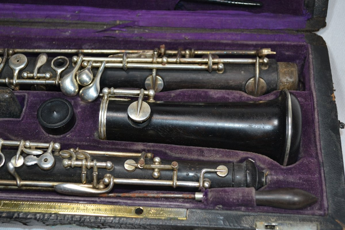 Hautbois par F Lorée dans sa boite d'origine.Paris, marque F17 1886. -photo-3