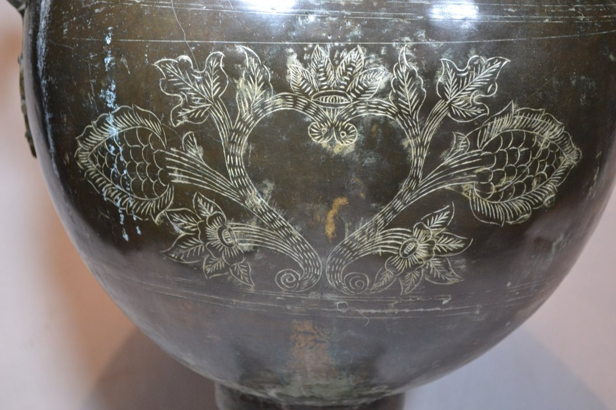 Samovar en cuivre ciselé.Empire Ottoman 19° siècle. -photo-2