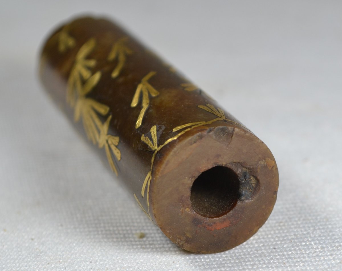 Hookah Element In Jade Inlaid With Gold. Ottoman Empire, 17th Century. -photo-5