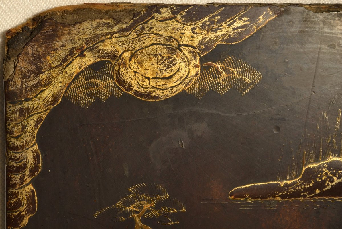 Two Chinese Lacquer Panels. 17th Century. Kangxi Period. -photo-3