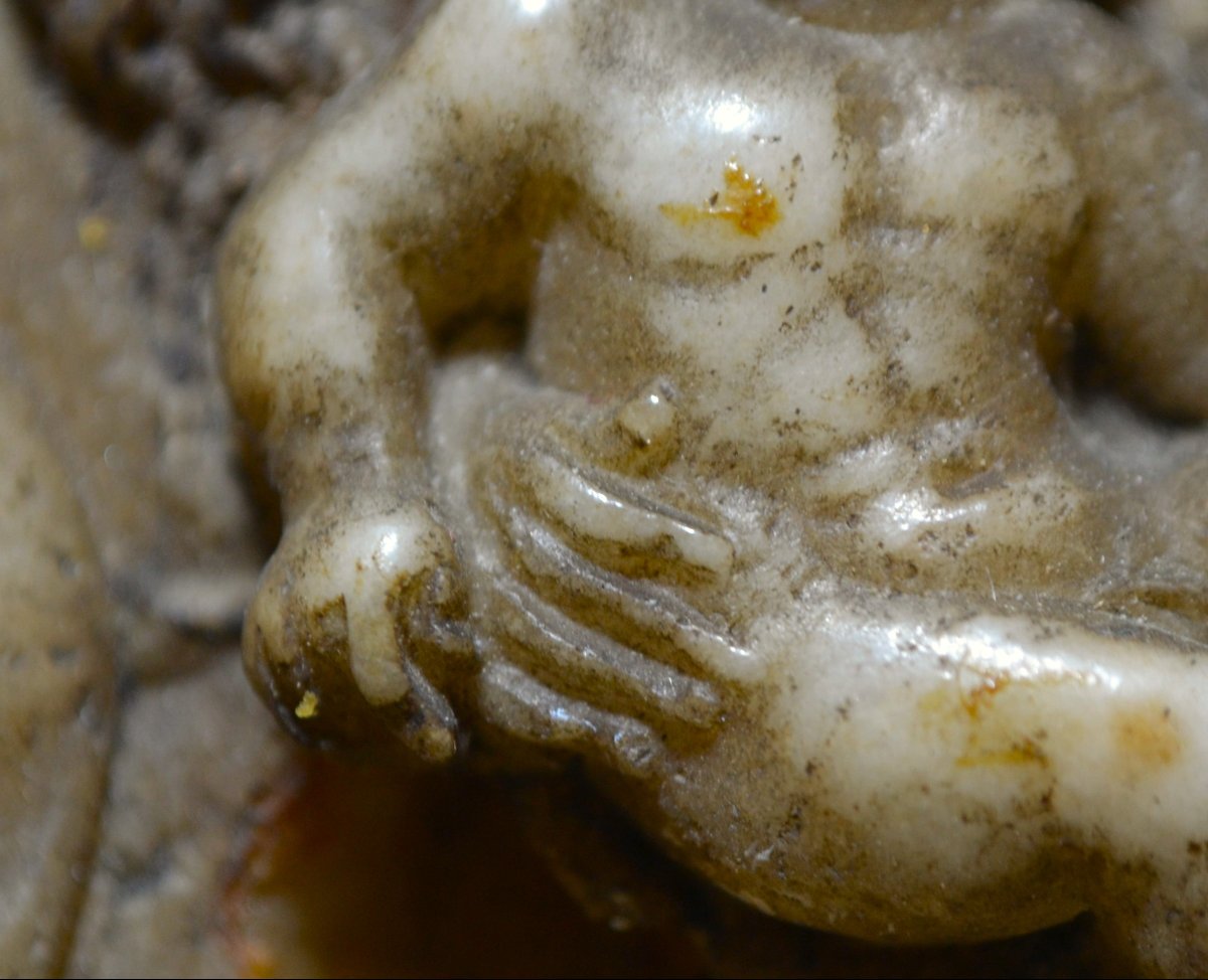 Plaque en albâtre. Circoncision du Christ. Flandres 16°siècle. -photo-3