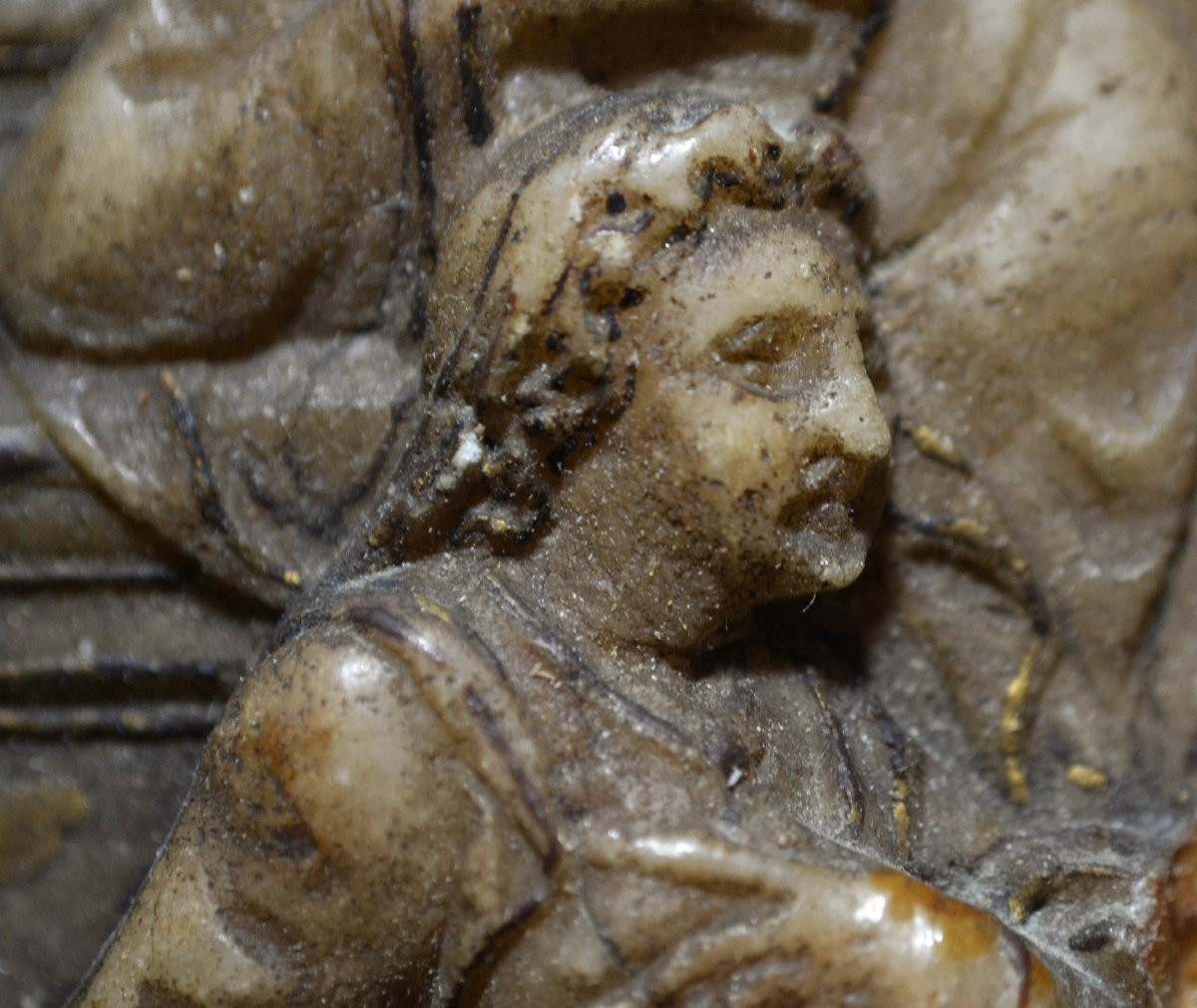 Plaque en albâtre. Circoncision du Christ. Flandres 16°siècle. -photo-7