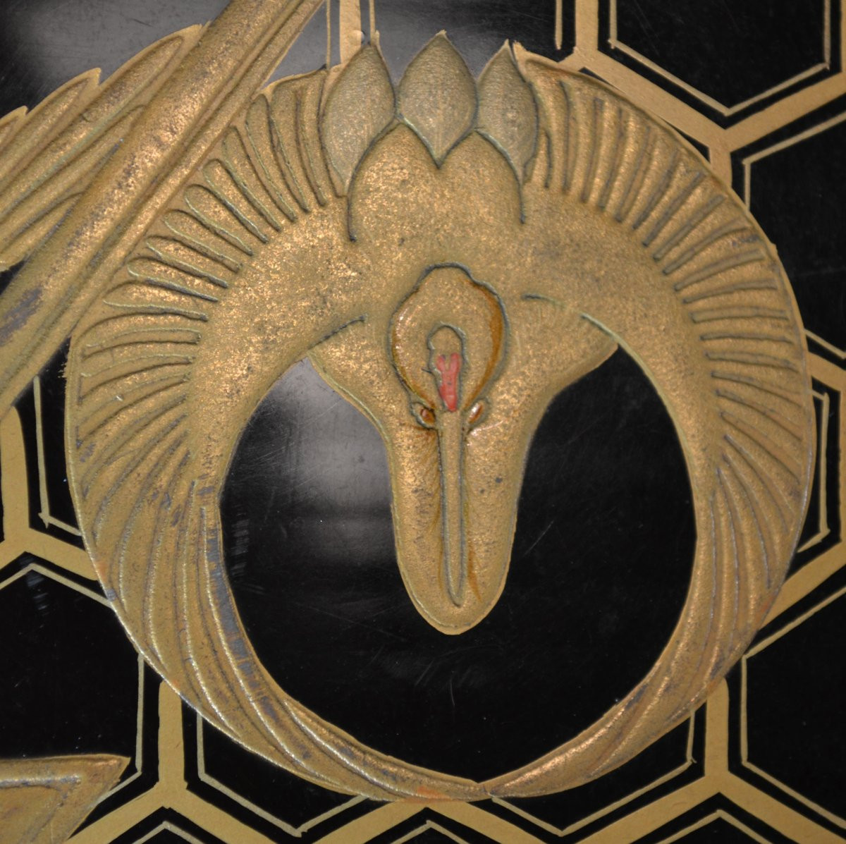 Boite en laque décorée de Phoenix. Japon Meiji-Taisho. -photo-8