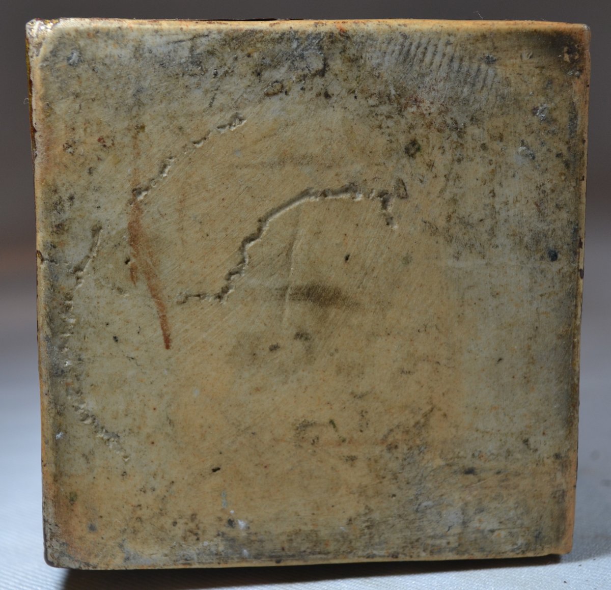 Tokkuri en porcelaine, décor en bleu sous couverte. Partiellement laqué. Japon fin 17°siècle-photo-4