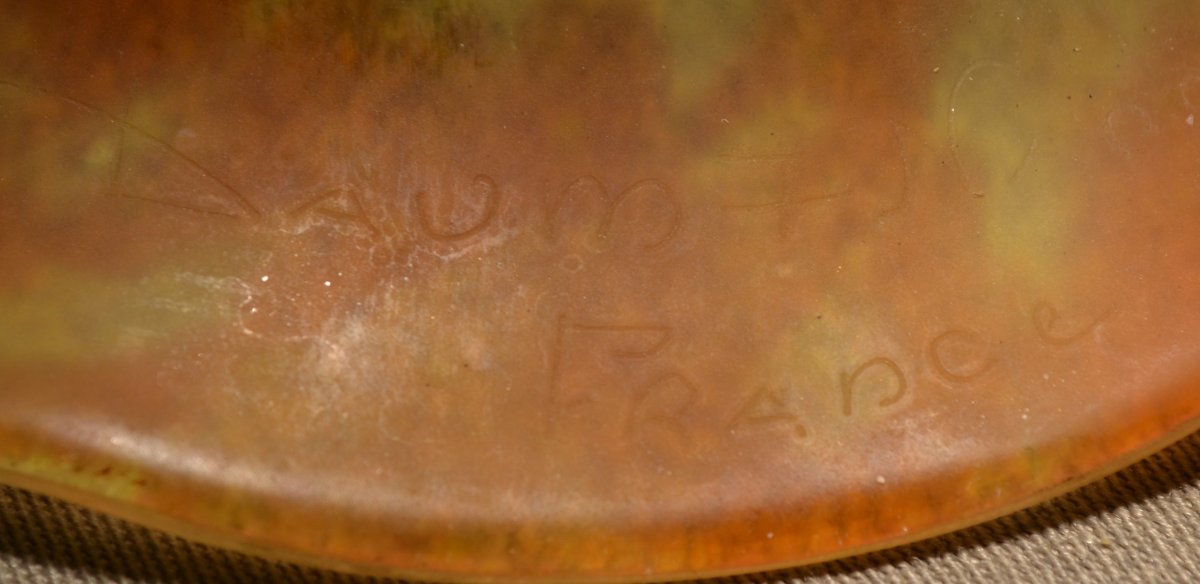 Tulipe en pâte de verre de Daum. France début 20°siècle. -photo-3