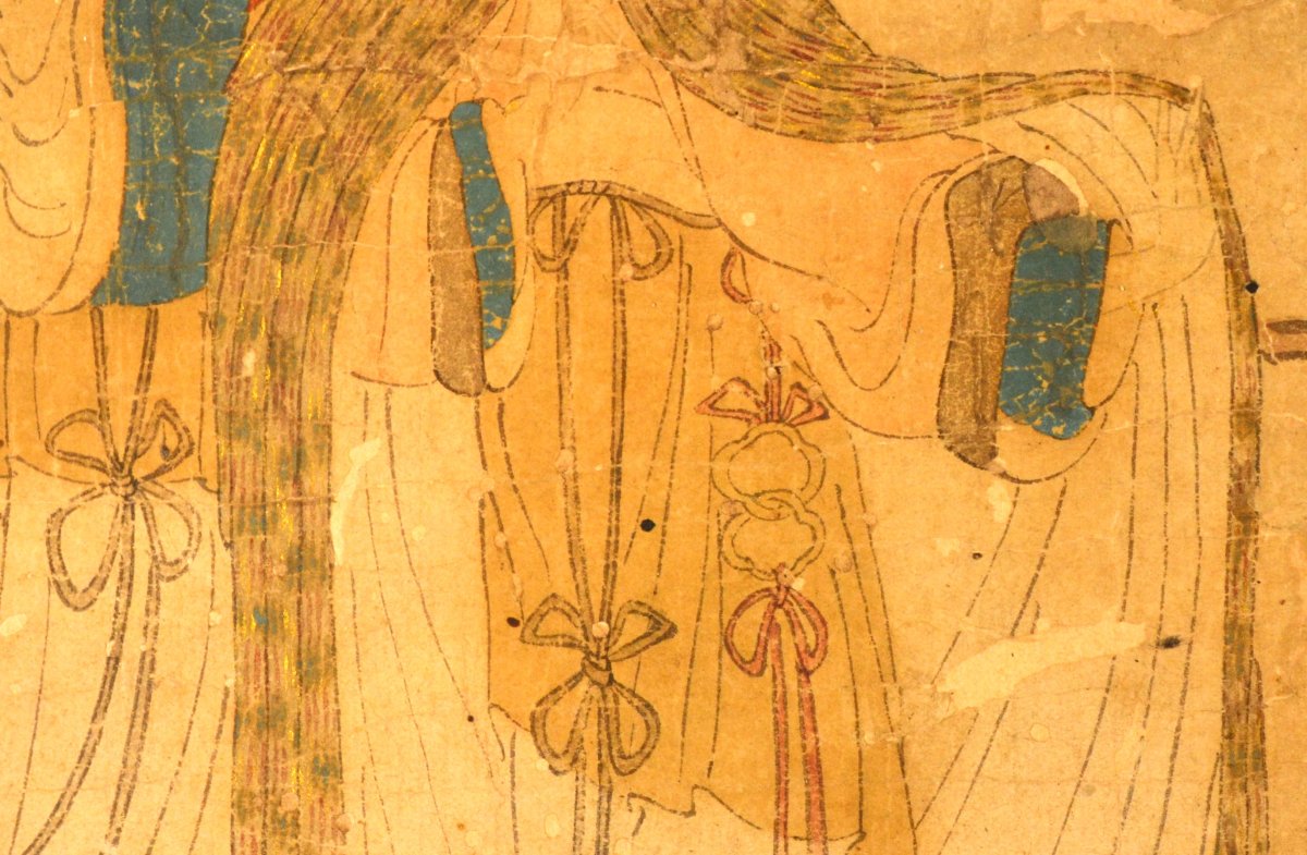 Chinese Painting On Paper. Noble Ladies With Prunus. China, Qing Period Or Earlier. -photo-5