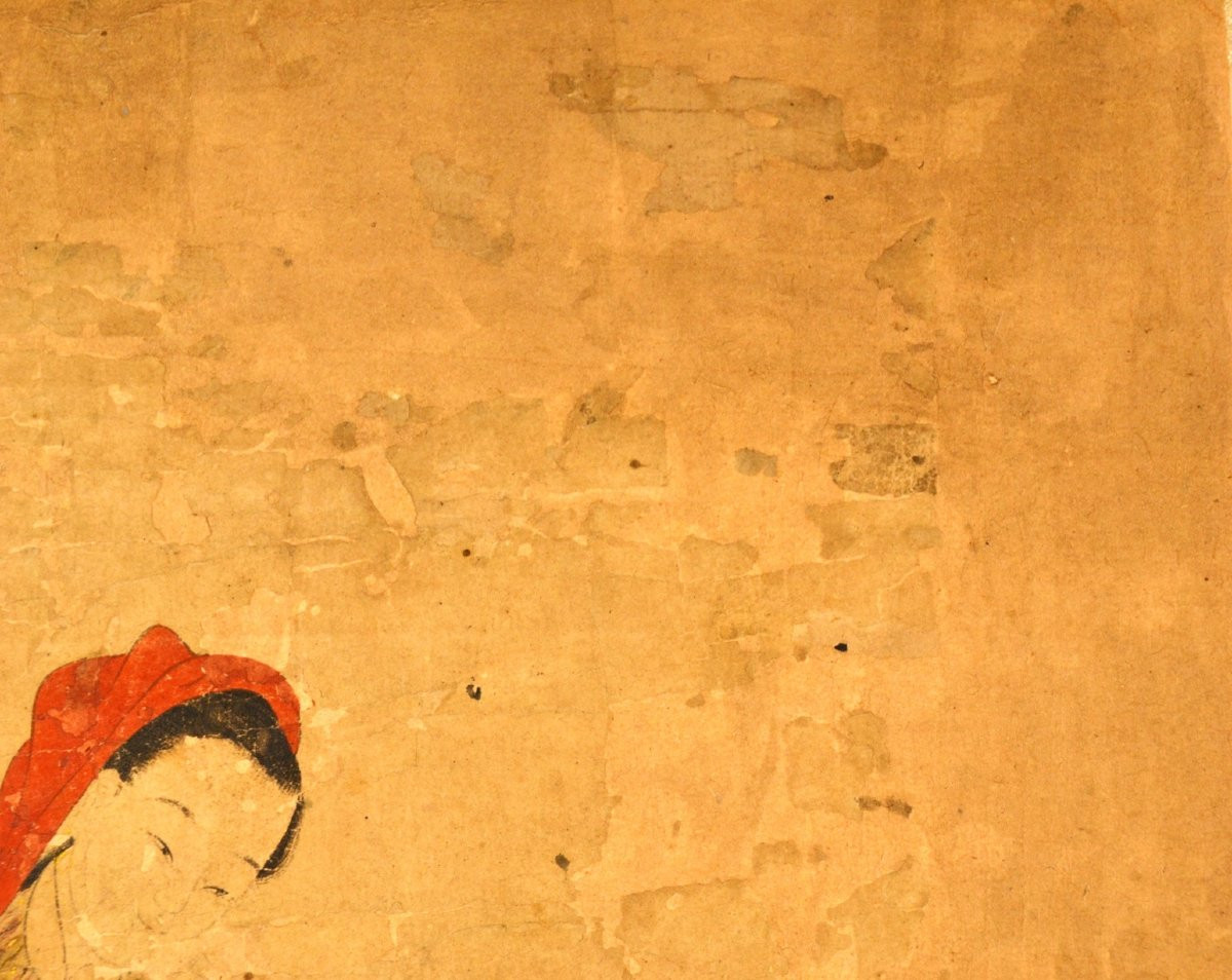 Chinese Painting On Paper. Noble Ladies With Prunus. China, Qing Period Or Earlier. -photo-8
