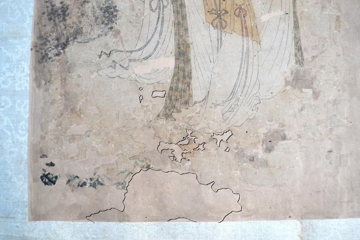 Chinese Painting On Paper. Noble Ladies With Prunus. China, Qing Period Or Earlier. -photo-7