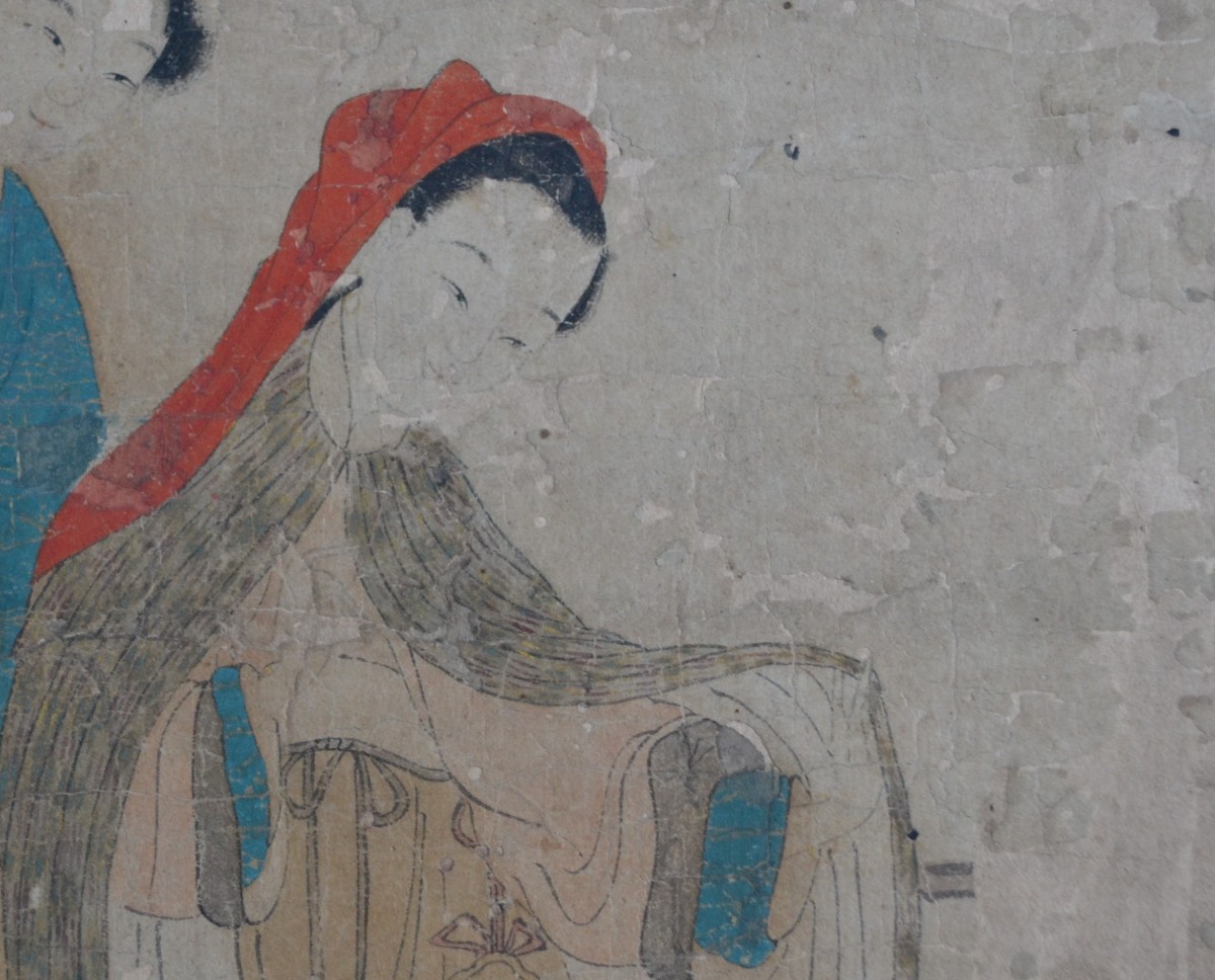 Chinese Painting On Paper. Noble Ladies With Prunus. China, Qing Period Or Earlier. 