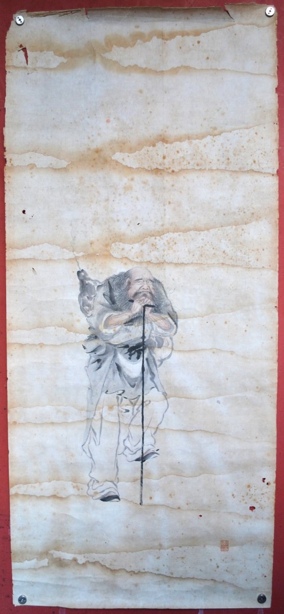 Taoist Watercolor On Paper. Li Tieguai. Qing Dynasty China. -photo-3