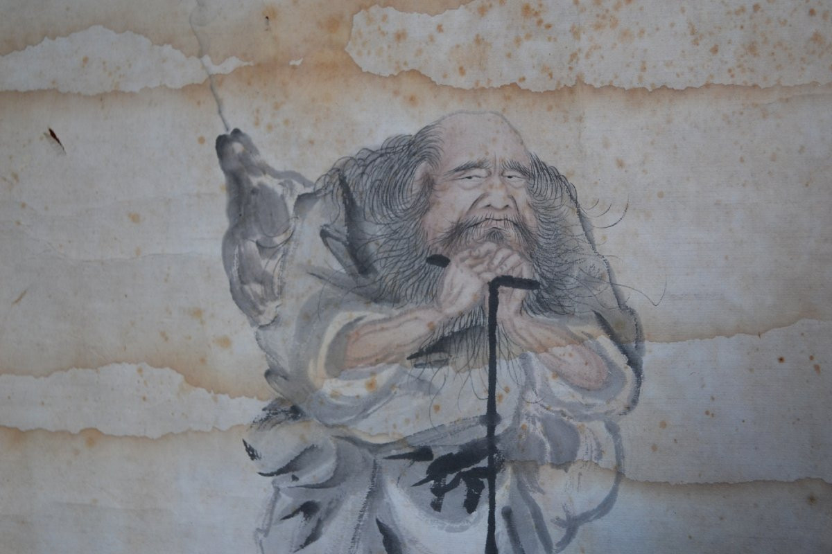 Taoist Watercolor On Paper. Li Tieguai. Qing Dynasty China. -photo-4