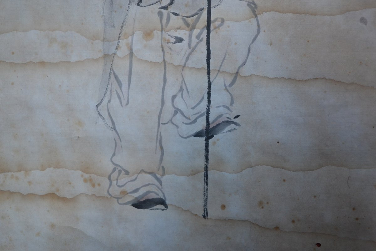 Taoist Watercolor On Paper. Li Tieguai. Qing Dynasty China. -photo-3