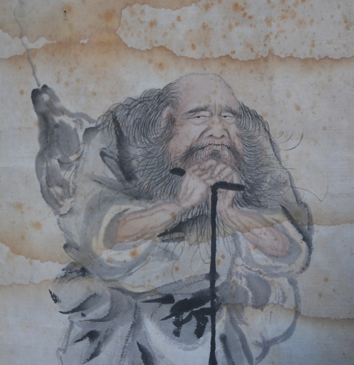 Taoist Watercolor On Paper. Li Tieguai. Qing Dynasty China. 