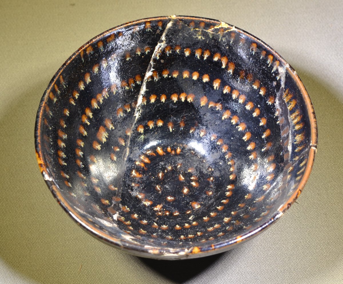 Bol à thé en grés glaçure au plomb. Chine Dynastie Tang 8° siècle.-photo-4