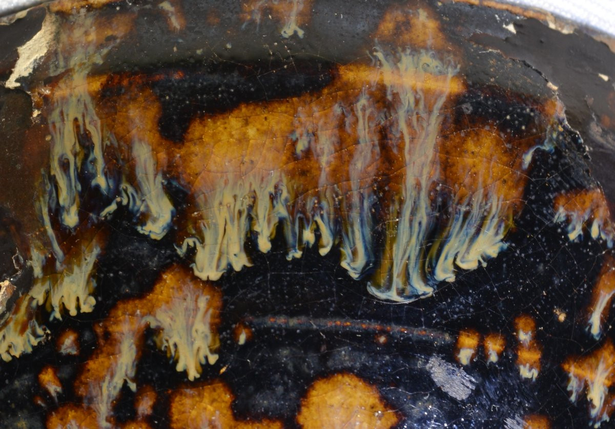 Bol à thé en grés glaçure au plomb. Chine Dynastie Tang 8° siècle.-photo-1