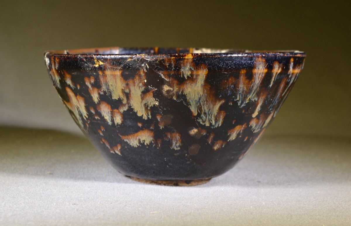 Bol à thé en grés glaçure au plomb. Chine Dynastie Tang 8° siècle.-photo-3
